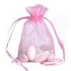 100 pcs 5x7-Inch Pink Organza Gift Candy Favor Bags Drawstring Reusable Treat Pouches Wedding Jewerly Storage view 1