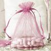 100 pcs 5x7-Inch Pink Organza Gift Candy Favor Bags Drawstring Reusable Treat Pouches Wedding Jewerly Storage view 4