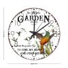 15" Minimalist Wood Clock Into The Garden I Go to Lose My Mind and Find My Soul Fireplace Decor for Bathroom Farmhouse Date Couples Wall Clocks Round Wooden Wall Clock Country for Gym Restroom view 2