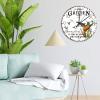 15" Minimalist Wood Clock Into The Garden I Go to Lose My Mind and Find My Soul Fireplace Decor for Bathroom Farmhouse Date Couples Wall Clocks Round Wooden Wall Clock Country for Gym Restroom view 4