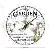 15" Minimalist Wood Clock and Into The Garden I Go to Lose My Mind and Find My Soul Wall Decor for Kids Room Modern Garden Hummingbird Wall Clocks Round Wooden Wall Clock Rustic for Church Hall view 2