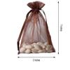 100 pcs 5x7-Inch Chocolate Brown Organza Gift Candy Favor Bags Drawstring Reusable Treat Pouches Wedding Jewerly Storage view 2