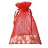 100 pcs 5x7-Inch Red Organza Gift Candy Favor Bags Drawstring Reusable Treat Pouches Wedding Jewerly Storage view 1