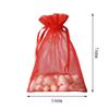 100 pcs 5x7-Inch Red Organza Gift Candy Favor Bags Drawstring Reusable Treat Pouches Wedding Jewerly Storage view 2