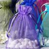100 pcs 5x7-Inch Red Organza Gift Candy Favor Bags Drawstring Reusable Treat Pouches Wedding Jewerly Storage view 4