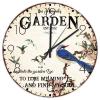 15" Wood Wall Clocks and Into The Garden I Go to Lose My Mind and Find My Soul Home Decor for Home Modern Garden Hummingbird Wall Clocks Round Wooden Wall Clock Country for Children's Room New Home view 1
