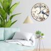 15" Wood Wall Clocks and Into The Garden I Go to Lose My Mind and Find My Soul Home Decor for Home Modern Garden Hummingbird Wall Clocks Round Wooden Wall Clock Country for Children's Room New Home view 4