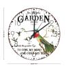 15" Wood Hanging Wall Clock and Into The Garden I Go to Lose My Mind and Find My Soul Home Decor for Kitchen Farmhouse Garden Hummingbird Wall Clocks Round Wooden Wall Clock Country for Church Hall view 2