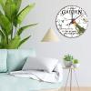 15" Wood Hanging Wall Clock and Into The Garden I Go to Lose My Mind and Find My Soul Home Decor for Kitchen Farmhouse Garden Hummingbird Wall Clocks Round Wooden Wall Clock Country for Church Hall view 4