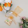 Balsa Circle 100 pcs 5x7-Inch Gold Organza Gift Candy Favor Bags Drawstring Reusable Treat Pouches Wedding Jewerly Storage view 1