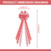 RoseCraft Christmas Tree Topper Bow, 52 X 13 Inch Artificial Xmas Tree Topper Decorations, for Home Wedding Birthday Indoor/Outdoor Thanksgiving Christmas Party Decor - Red. view 2