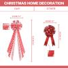 RoseCraft Christmas Tree Topper Bow, 52 X 13 Inch Artificial Xmas Tree Topper Decorations, for Home Wedding Birthday Indoor/Outdoor Thanksgiving Christmas Party Decor - Red. view 3