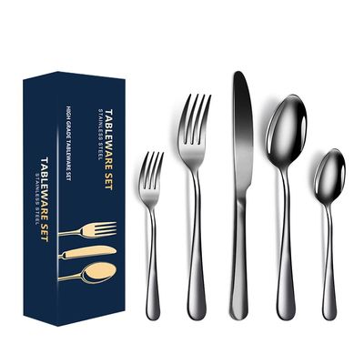 TWEE 30 Piece Black Silverware Set for 6, Premium Flatware Cutlery Set Stainless Steel Cutlery Set, Spoons Forks Knifes Utensils Tableware Sets for Home Kitchen Restaurant Hotel