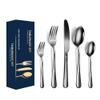 TWEE 30 Piece Black Silverware Set for 6, Premium Flatware Cutlery Set Stainless Steel Cutlery Set, Spoons Forks Knifes Utensils Tableware Sets for Home Kitchen Restaurant Hotel view 1