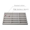 Glasses frame storage rack Glasses display stand 18 Slot Large Grey Premium Quality Velvet Glasses Box Tray Stackable Practical Trade Show Home Use Jewelry Display Organizer Sunglasses Organizer Eyewe view 3