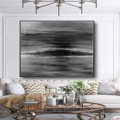 100% Handmade thick knife abstract landscape modern large size Oil Painting On Canvas Wall Art Picture For Home Office Decor 32x32 inches
