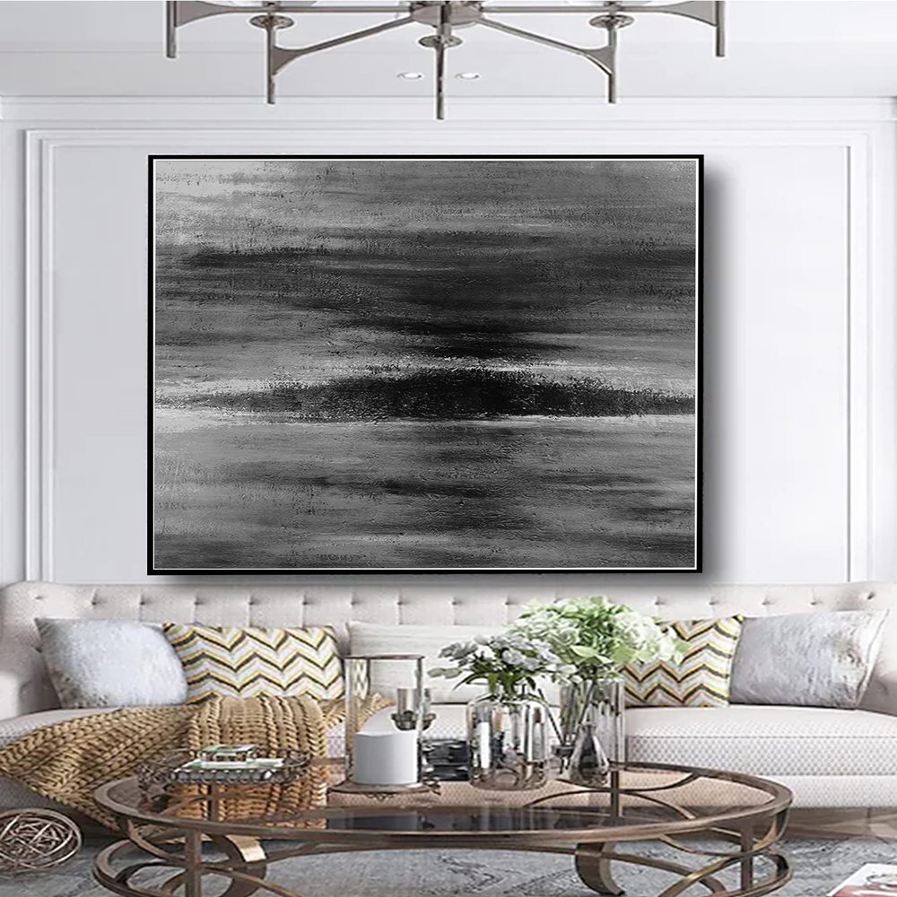 100% Handmade thick knife abstract landscape modern large size Oil Painting On Canvas Wall Art Picture For Home Office Decor 32x32 inches
