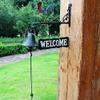 KDLK Cast Iron Doorbell with Welcome Sign Rooster Dinner Bells Front Door Decoration Wall Bell Hanging Bell view 4