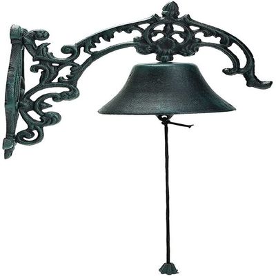 KDLK Gothic Cast Iron Doorbell Vintage Wall Hanging Hand Crank Dinner Bells Patio Home Decorations Bells