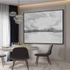 100% Handmade Nordic Abstract Ocean Canvas Abstract Painting Black And White Painting for Living Room Morden creative Home Decor Minimalist Wall Art 72x72 inch view 2