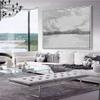 100% Handmade Nordic Abstract Ocean Canvas Abstract Painting Black And White Painting for Living Room Morden creative Home Decor Minimalist Wall Art 72x72 inch view 3