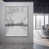 100% Handmade Nordic Abstract Ocean Canvas Abstract Painting Black And White Painting for Living Room Morden creative Home Decor Minimalist Wall Art 72x72 inch view 4