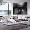 100% Handmade thick knife Black And White Wall Art landscape Oil Painting On Canvas Wall Art Picture Gift 50x50 inch view 3