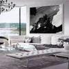 100% hand painted thick knife Black And White square painting modern landscape Oil Painting For Living Room Porch Decoration 50" x 50" view 3