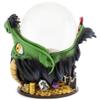Elanze Designs Dragon Hoarding Treasure 100MM Sturdy Polyresin Gold Tone Glitter Water Snow Globe Magical Whimsical Tabletop Dresser Nightstand Figurine Decoration view 3