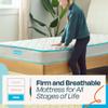Linenspa 6 Inch Mattress - Firm Feel - Bonnell Spring with Foam Layer - Mattress in a Box - Youth or Kids Bed - Guest Bedroom - Durable and Breathable Support - Affordable - Narrow Twin Size, Grey view 4