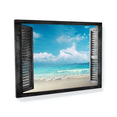 Sense Canvas Window_Beach Canvas Art - Home Decor Wall Art Print Poster Painting Large 40x30 / 1.5"