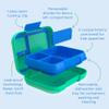 Bentgo Pop - Leak-Proof Lunch Box & Removable Divider for Ages 8+ & Teens - Lunch Container Holds 5 Cups of Food; 3-4 Compartments; Microwave/Dishwasher Safe; 2 Year Warranty (Spring Green/Blue) view 4