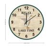 Lake Wood Clock Relax You're On Lake Time Clock Duck Clock Rustic Chic Decorative Wall Clock Non Ticking Silent Quality Quartz Rustic Home Decor for Living Room Kitchen Bedroom And Office 15 Inch view 2