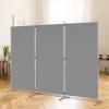 RANTILA 3 Panel Room Divider, 6 Ft Tall Folding Privacy Screen Freestanding Room Partition Wall Dividers, 102''W x 20''D x 71''H, Grey view 1
