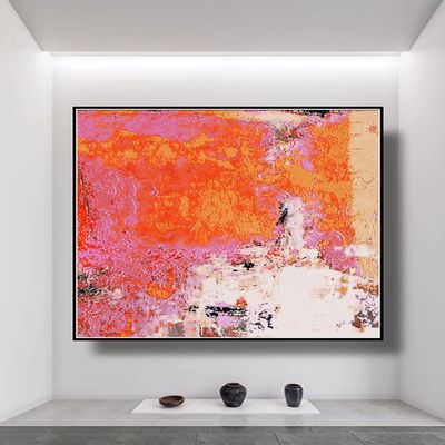 Abstract Oil Painting On Canvas Handmade Brown Modern Wall Art Picture For Home Large Living Room Decoration Paintings 36" x 36"