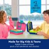 Bentgo Pop - Leak-Proof Lunch Box & Removable Divider for Ages 8+ & Teens - Lunch Container Holds 5 Cups of Food; 3-4 Compartments; Microwave/Dishwasher Safe; 2 Year Warranty (Navy Blue/Chartreuse) view 2