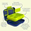 Bentgo Pop - Leak-Proof Lunch Box & Removable Divider for Ages 8+ & Teens - Lunch Container Holds 5 Cups of Food; 3-4 Compartments; Microwave/Dishwasher Safe; 2 Year Warranty (Navy Blue/Chartreuse) view 4