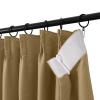 ChadMade Pinch Pleat Blackout Curtain Heavyweight 84 Inches Long Drape 100Wx84L Sliding Glass Door Curtain for Traverse Rod and Track, Wheat (1 Panel) Memory Trained view 2