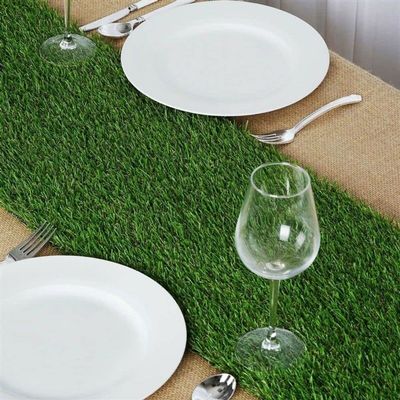 1 Pcs Green Artificial Grass 12 X 108 Table Runner Wedding Party Tabletop Supplies