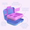 Bentgo Pop - Leak-Proof Lunch Box & Removable Divider for Ages 8+ & Teens - Lunch Container Holds 5 Cups of Food; 3-4 Compartments; Microwave/Dishwasher Safe; 2 Year Warranty (Periwinkle/Pink) view 4