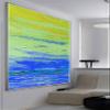 100% Hand Painted Big Size Modern Abstract Ocean sea thick knife landscape artwork oil painting Canvas For Living Room Decor 60x60 inches view 4
