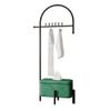 LHHL Coat Rack with Shoe Bench 3-in-1 Hall Tree Entryway Coat Stand with Hooks Locker Floor-Standing Clothing Racks Iron Art Frame Easy Assembly (Color : Black+Green, Size : 63.5x40x180cm) view 1