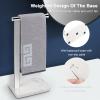 NearMoon Hand Towel Holder with Balanced Marble Base, 304 Stainless Steel Stand Towel Ring L Shape Hand Towel Rack Free-Standing Towel Bar for Bathroom Kitchen Countertop (Single Rod, Chrome) view 4