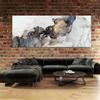 Sense Canvas Marble Abstract Grey Gold Panoramic 3 Canvas Art - Home Decor Wall Art Print Poster Painting Large 40x16 / 1.5" view 2