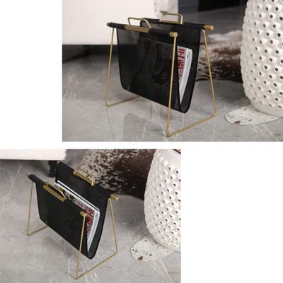 Desktop Magazine Holder Freestanding Magazine Organizer Holder Rack Newspaper Rack Storage Standing Basket for Books (Color : Black, Size : 40 * 22 * 43cm)