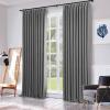 ChadMade Pinch Pleat Blackout Curtain Heavyweight 84 Inches Long Drape 100Wx84L Sliding Glass Door Curtain for Traverse Rod and Track, Grey (1 Panel) Memory Trained view 1