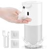 Automatic Soap Dispenser, Foaming Hand Soap Dispenser Touchless, Rechargeable Countertop & Wall Mount IPX4 Waterproof Foam Soap Dispensers for Bathroom Kitchen, 400ML/13.5oz White view 1
