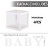 Baby Boxes With 4 pcs Letters White Clear Balloon Box Blocks for Baby Shower and Birthday Party view 2
