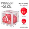 Baby Boxes With 4 pcs Letters White Clear Balloon Box Blocks for Baby Shower and Birthday Party view 3