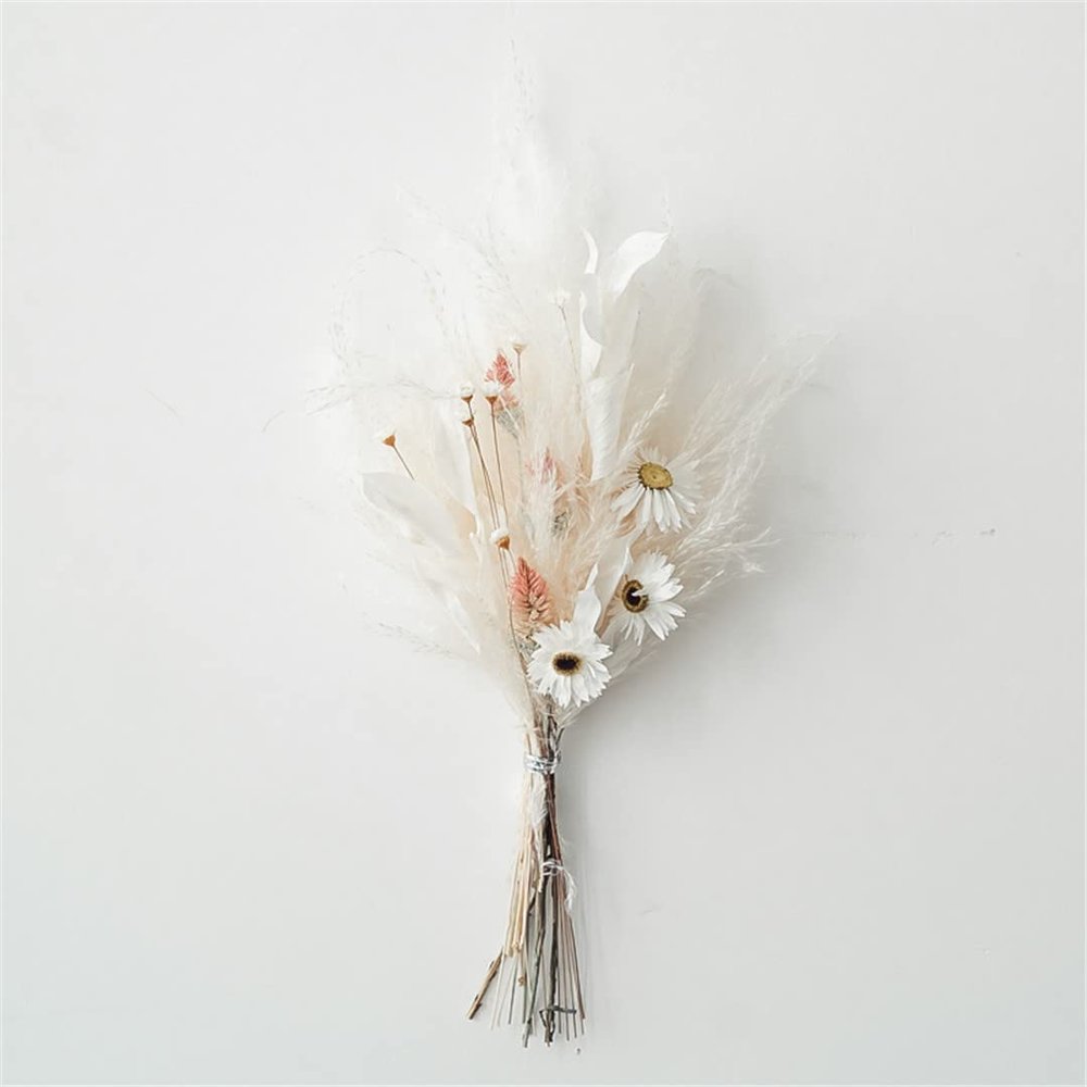 1 Set Natural Pampas Grass Decor Dried Flower Reed Plants Wedding Flower Bouquet Natural Phragmites Christmas Home Room Decor A 35-40cm No Vase